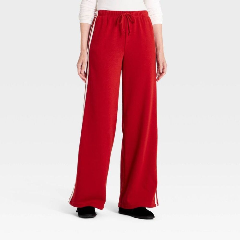 Women's Mid-Rise Easy Fit Track Sweatpants - Universal Thread Red S